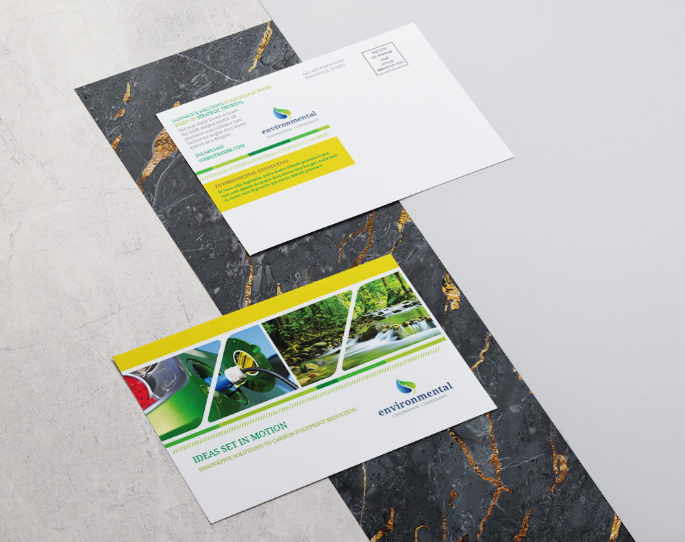 Ultra thick kraft postcards - Design Template