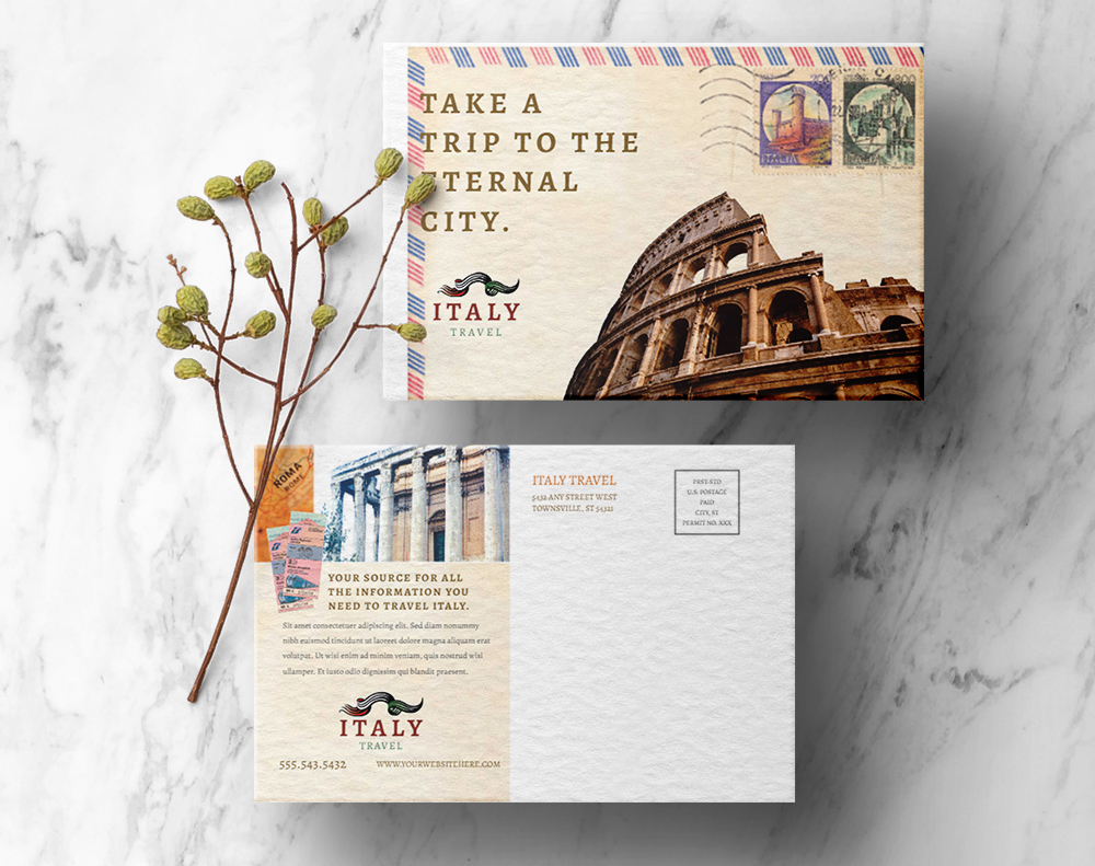 Ultra thick diamond glitter postcards - Design Template