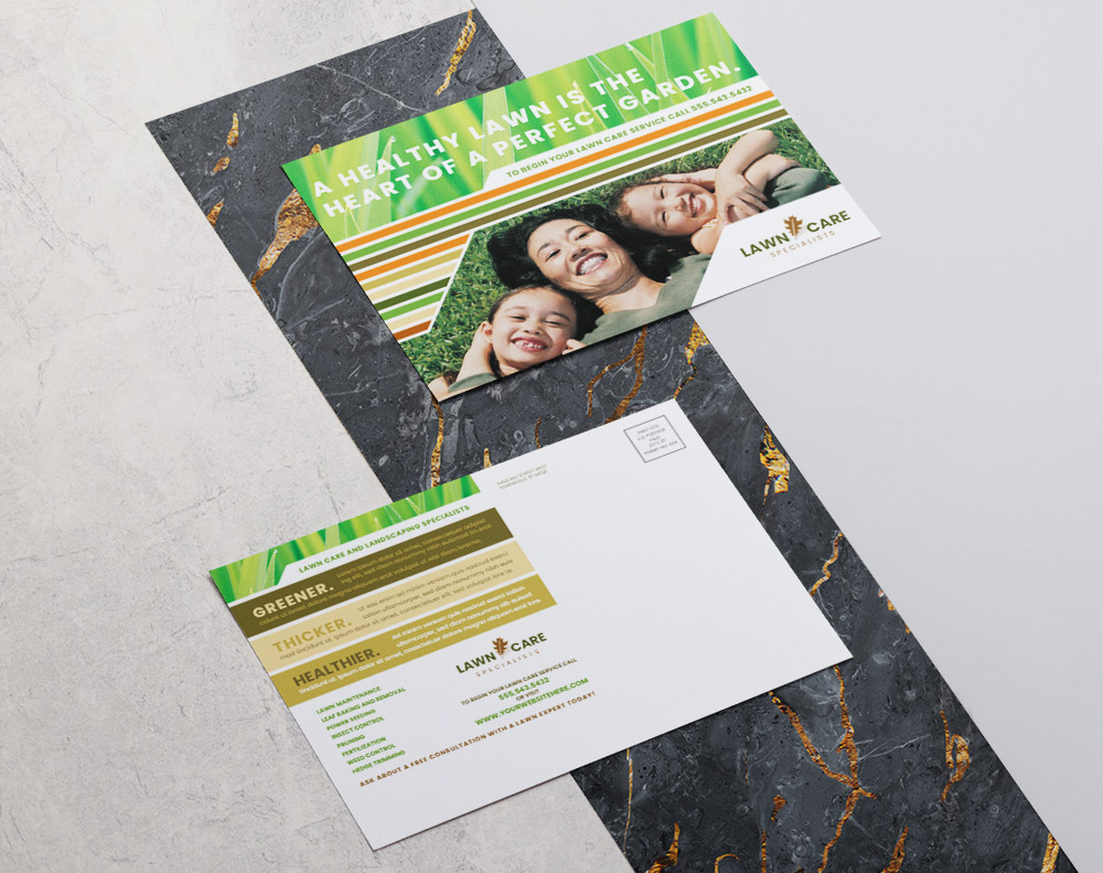Gloss laminated postcards - Design Template