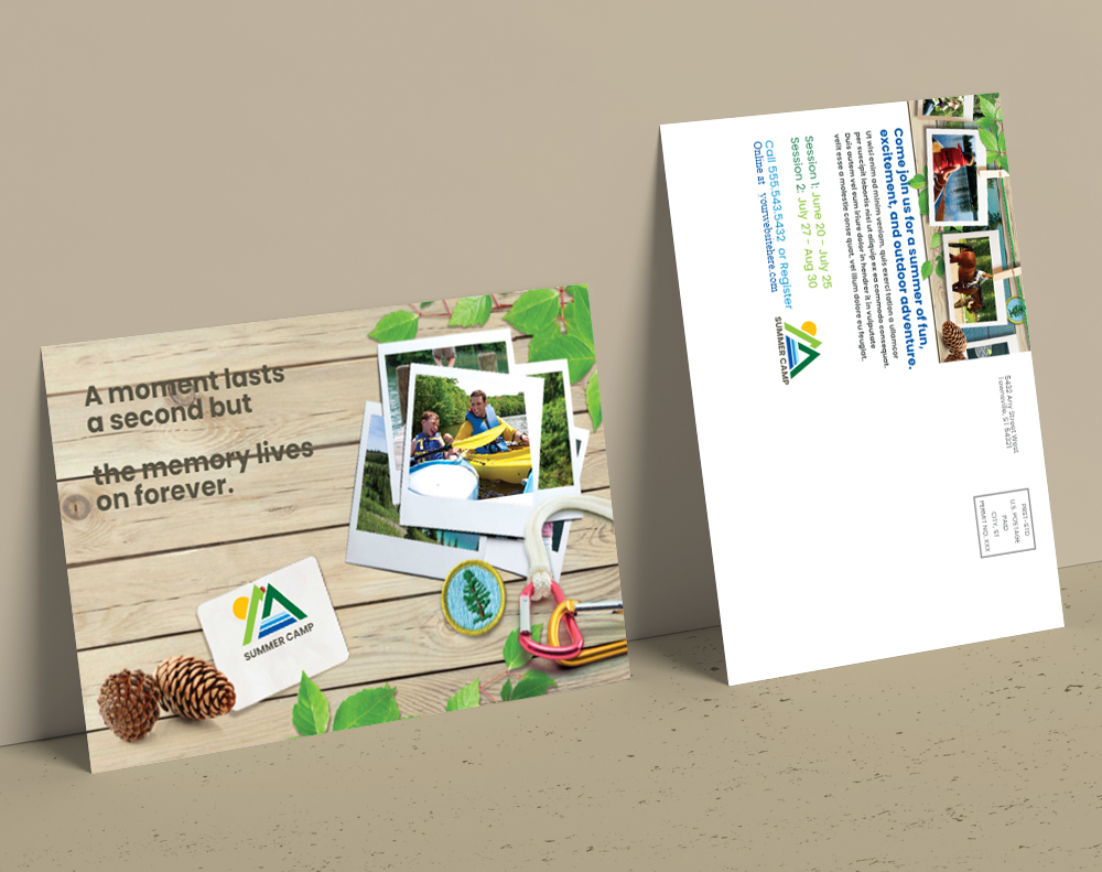 Soft touch postcards - Design Template