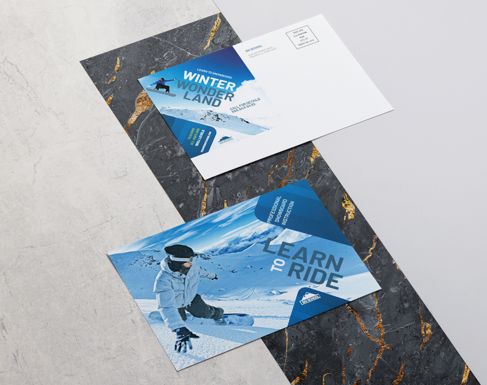 Black postcards - Design Template