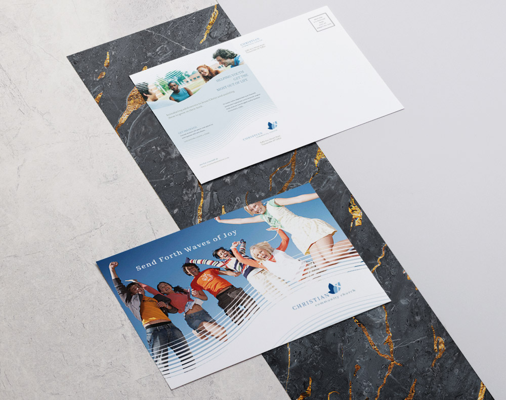 Ultra thick kraft postcards - Design Template