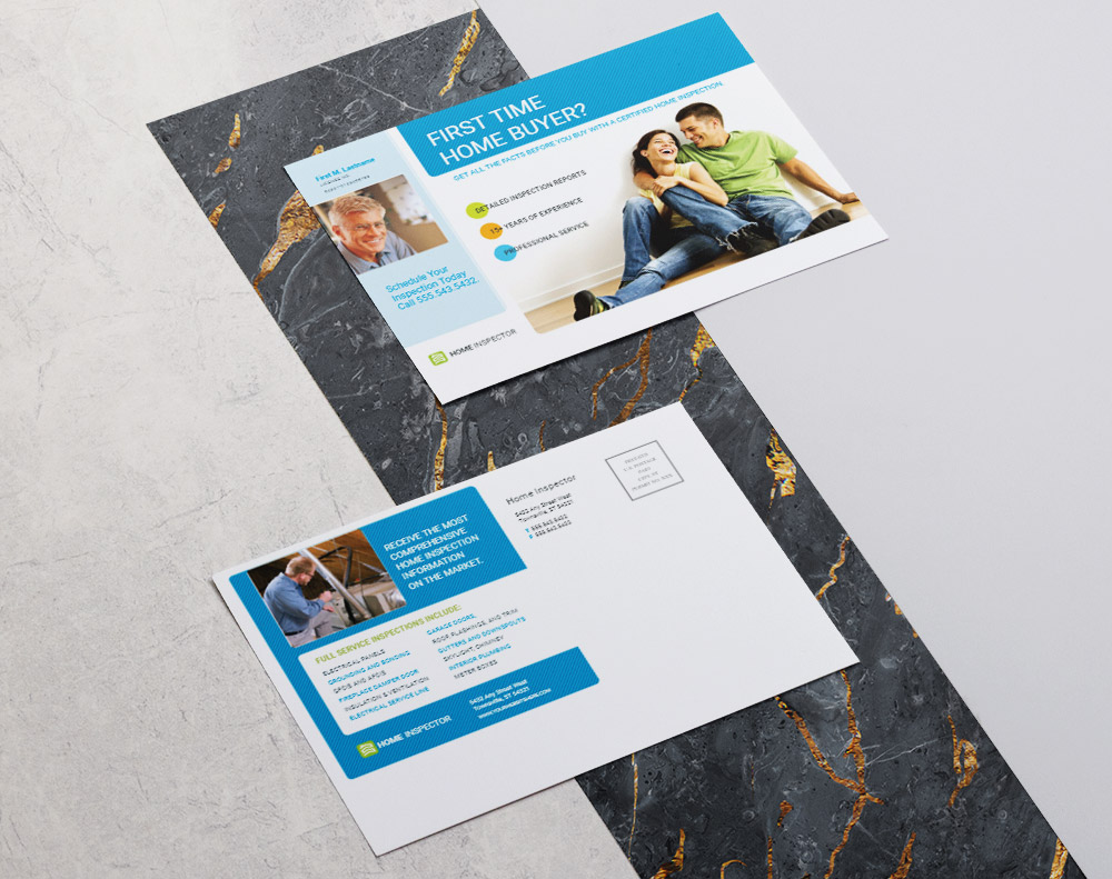 Ultra thick kraft postcards - Design Template