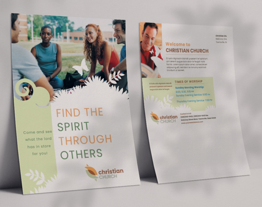 Soft touch postcards - Design Template