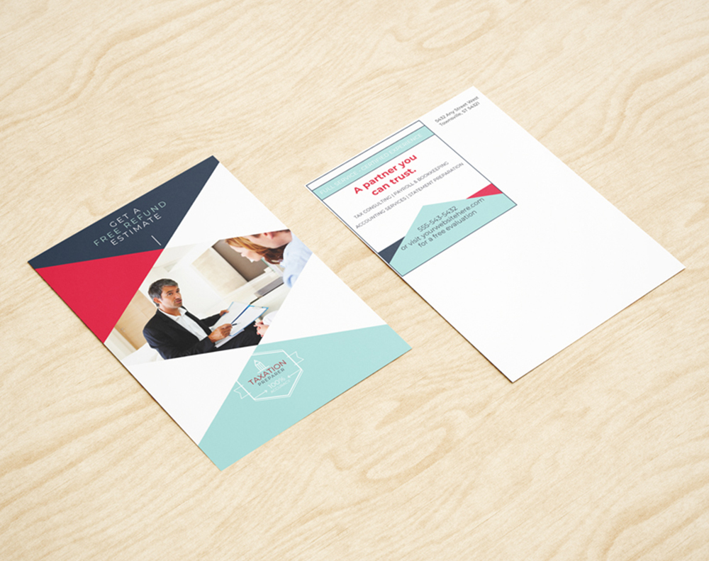 Gloss laminated postcards - Design Template