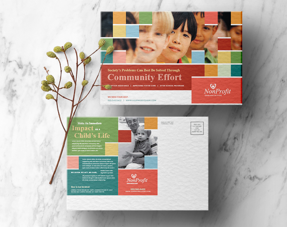 Silk postcards - Design Template