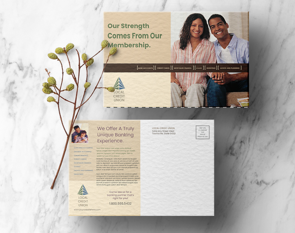 Black postcards - Design Template