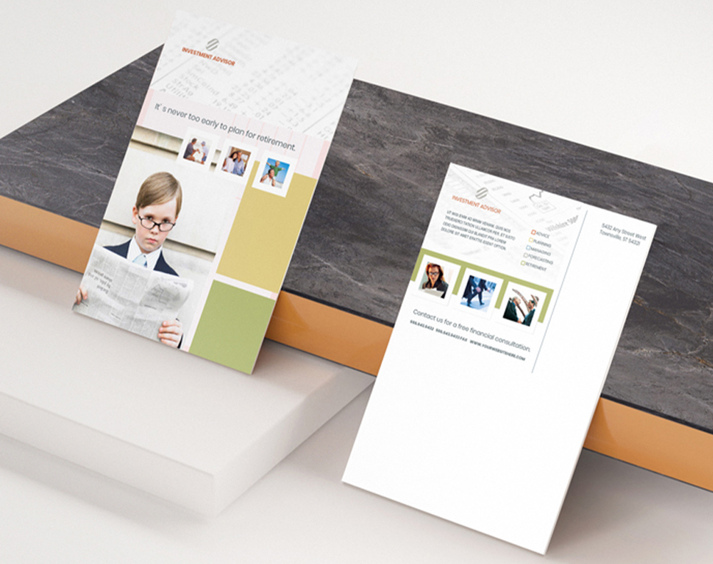 Gloss laminated postcards - Design Template