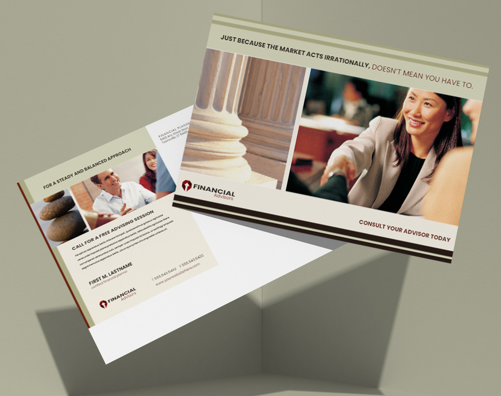 Gloss laminated postcards - Design Template