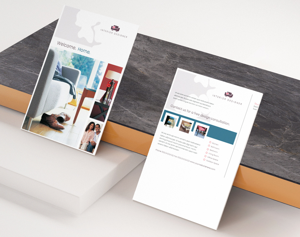 Soft touch postcards - Design Template