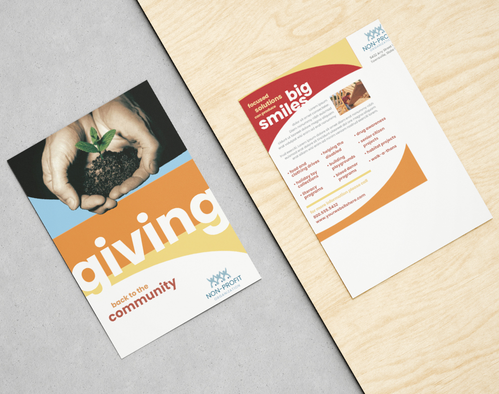 Gloss laminated postcards - Design Template