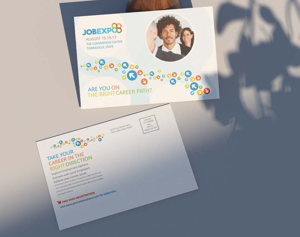 Diamond glitter postcards - Design Template