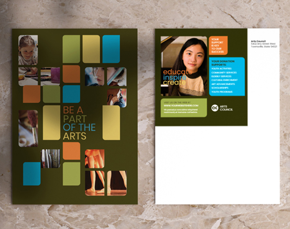 Ultra thick kraft postcards - Design Template