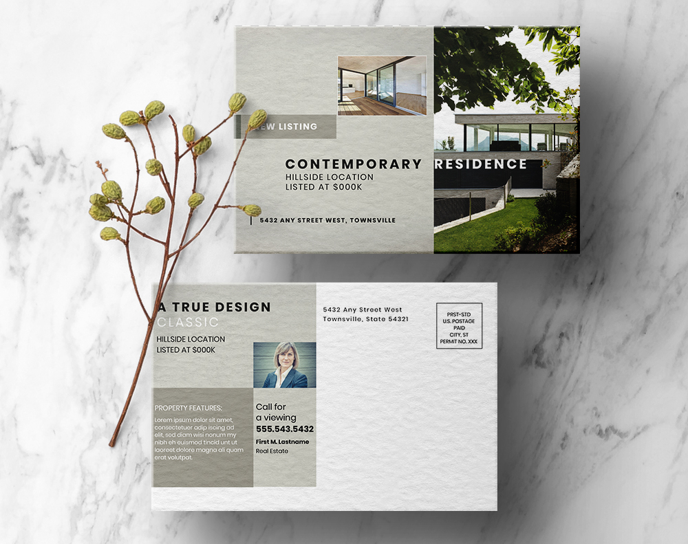 Kraft postcards - Design Template
