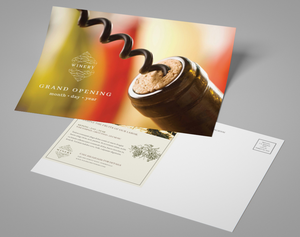 Ultra thick kraft postcards - Design Template