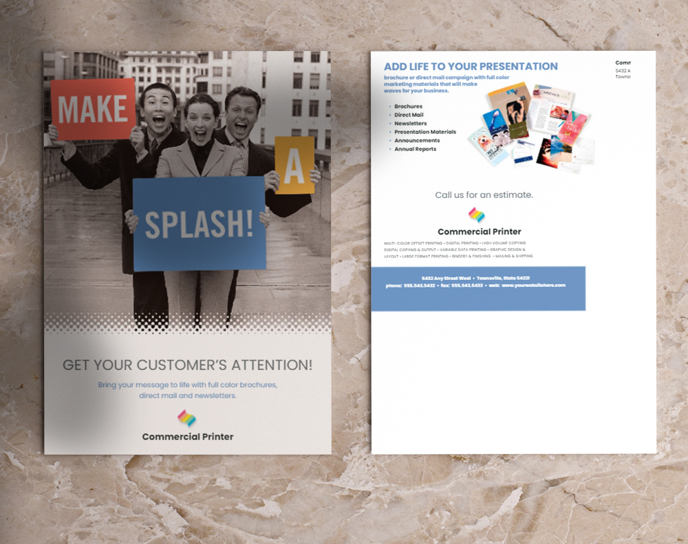 Black postcards - Design Template