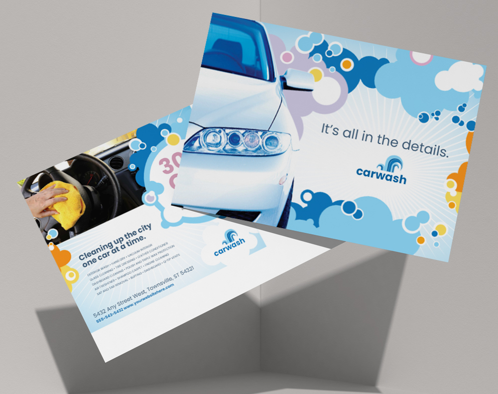 Ultra thick kraft postcards - Design Template