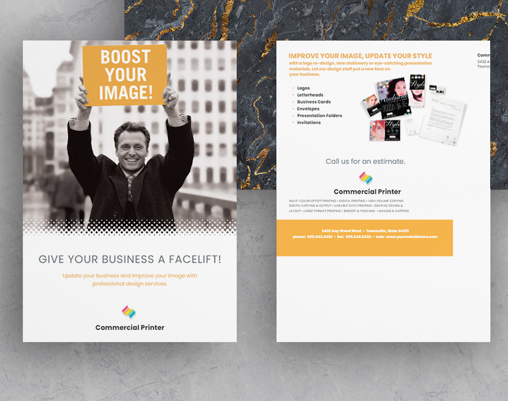 Black postcards - Design Template