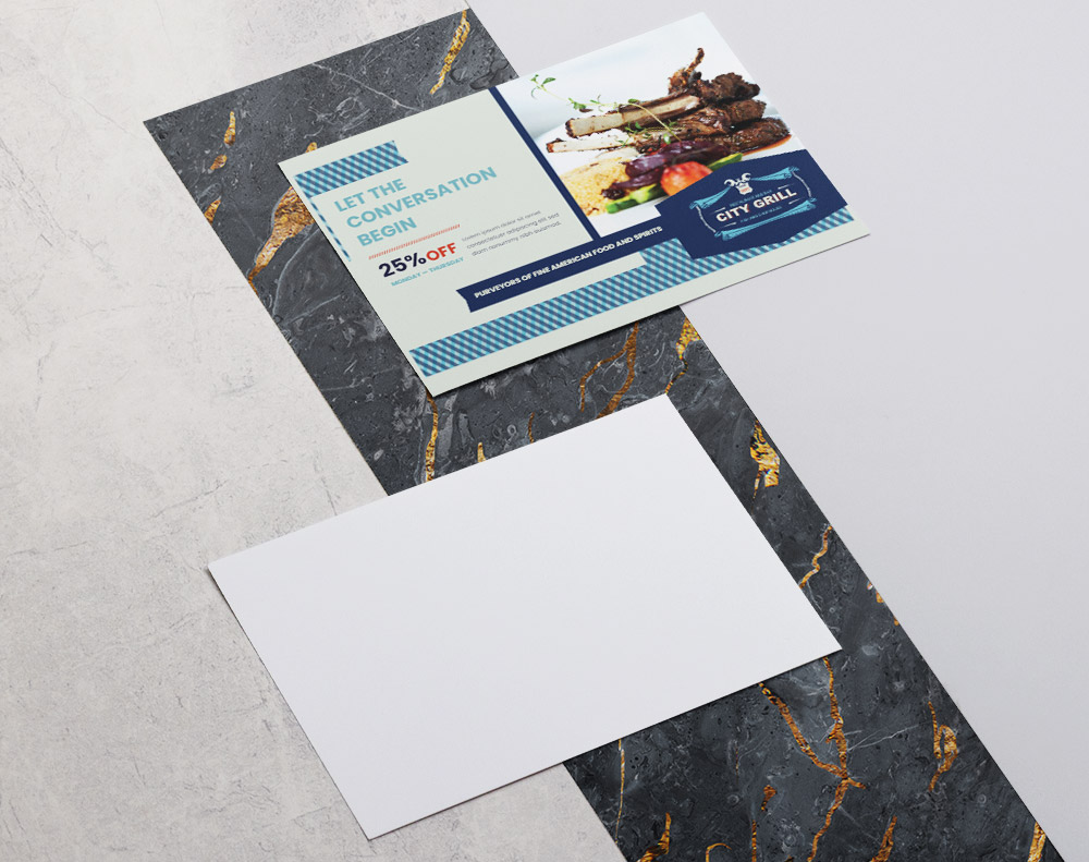 Ultra thick diamond glitter postcards - Design Template