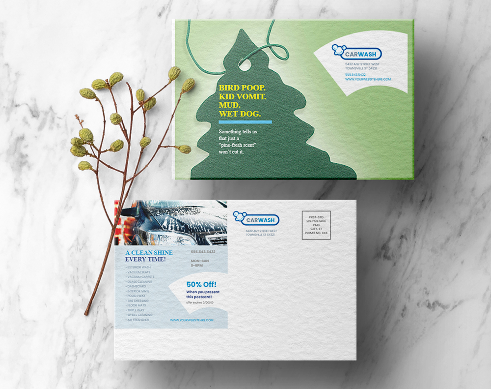 Kraft postcards - Design Template