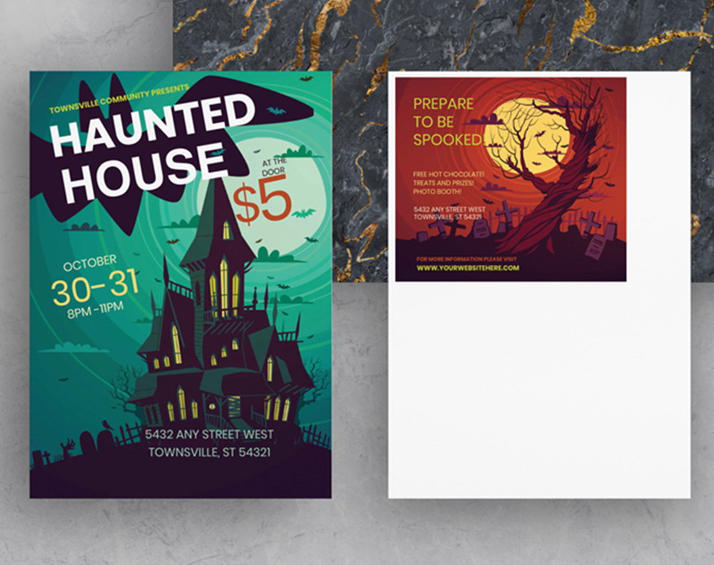 Gloss laminated postcards - Design Template