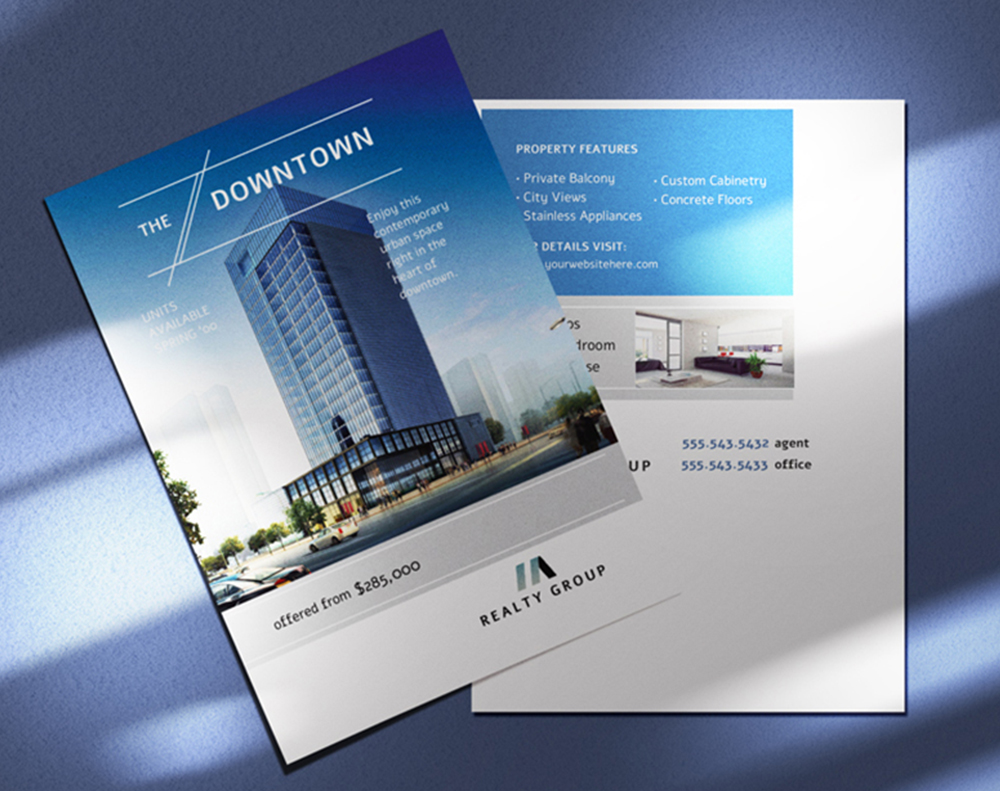 Soft touch postcards - Design Template