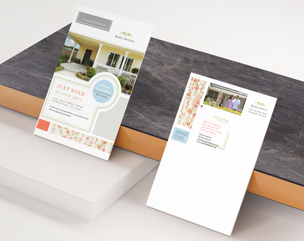 Edge painted postcards - Design Template