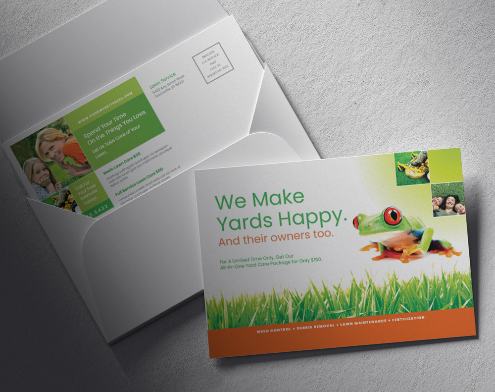 Kraft postcards - Design Template