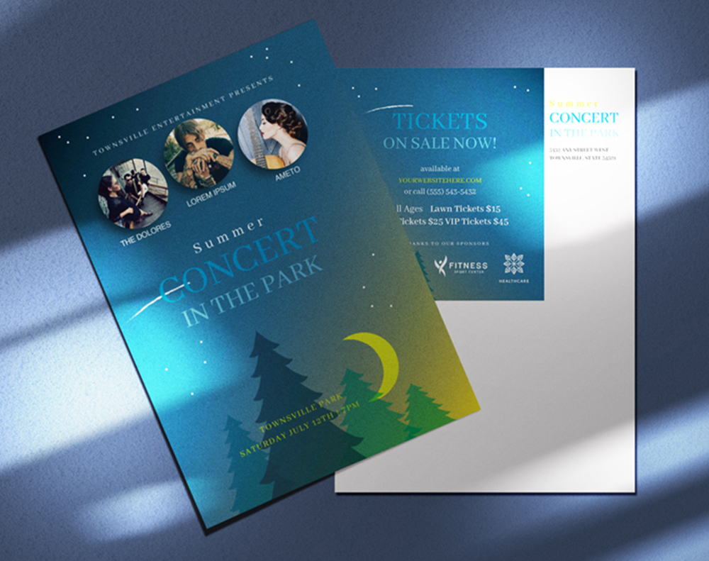 Diamond glitter postcards - Design Template