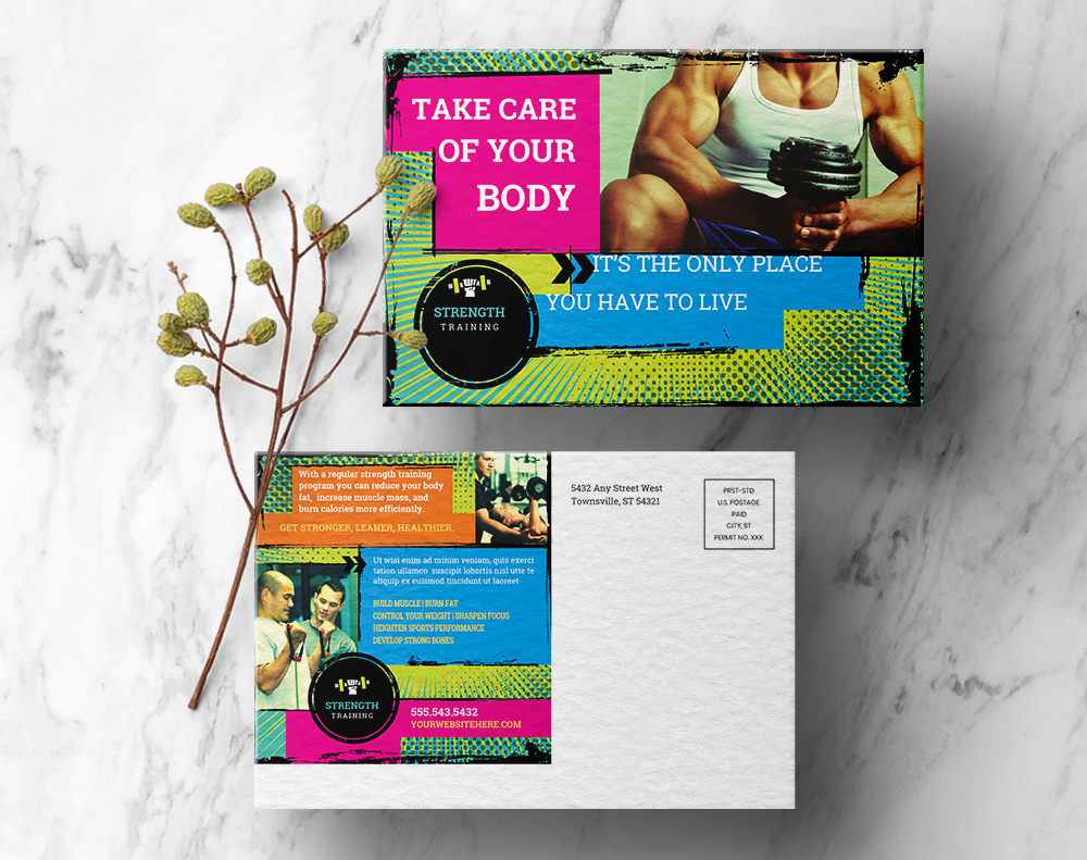 Ultra thick metallic pearl postcards - Design Template