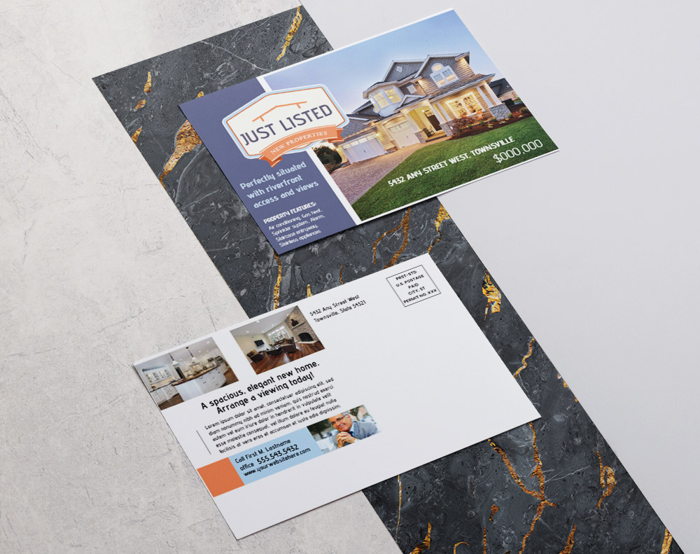 Kraft postcards - Design Template