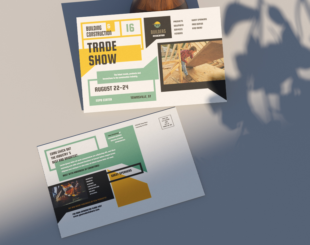 Ultra thick kraft postcards - Design Template