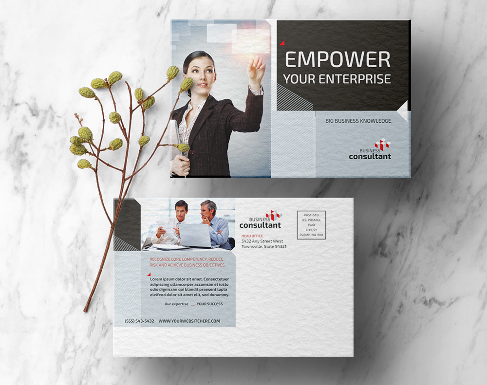 Ultra thick metallic pearl postcards - Design Template