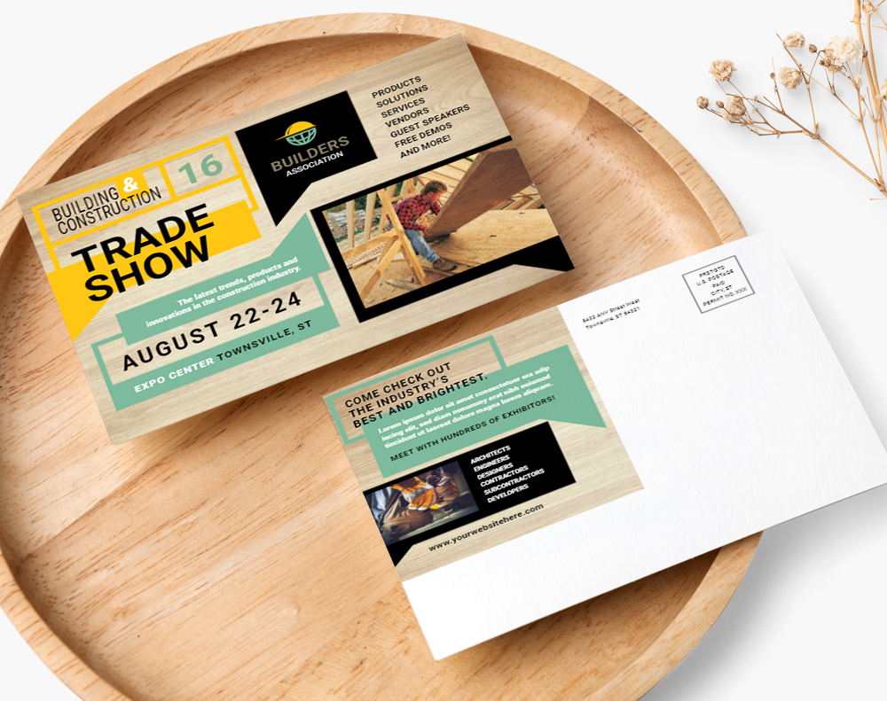 Ultra thick metallic pearl postcards - Design Template