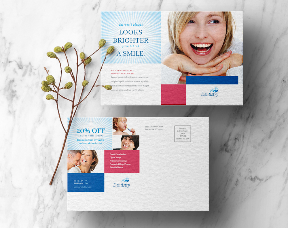 Ultra thick metallic pearl postcards - Design Template