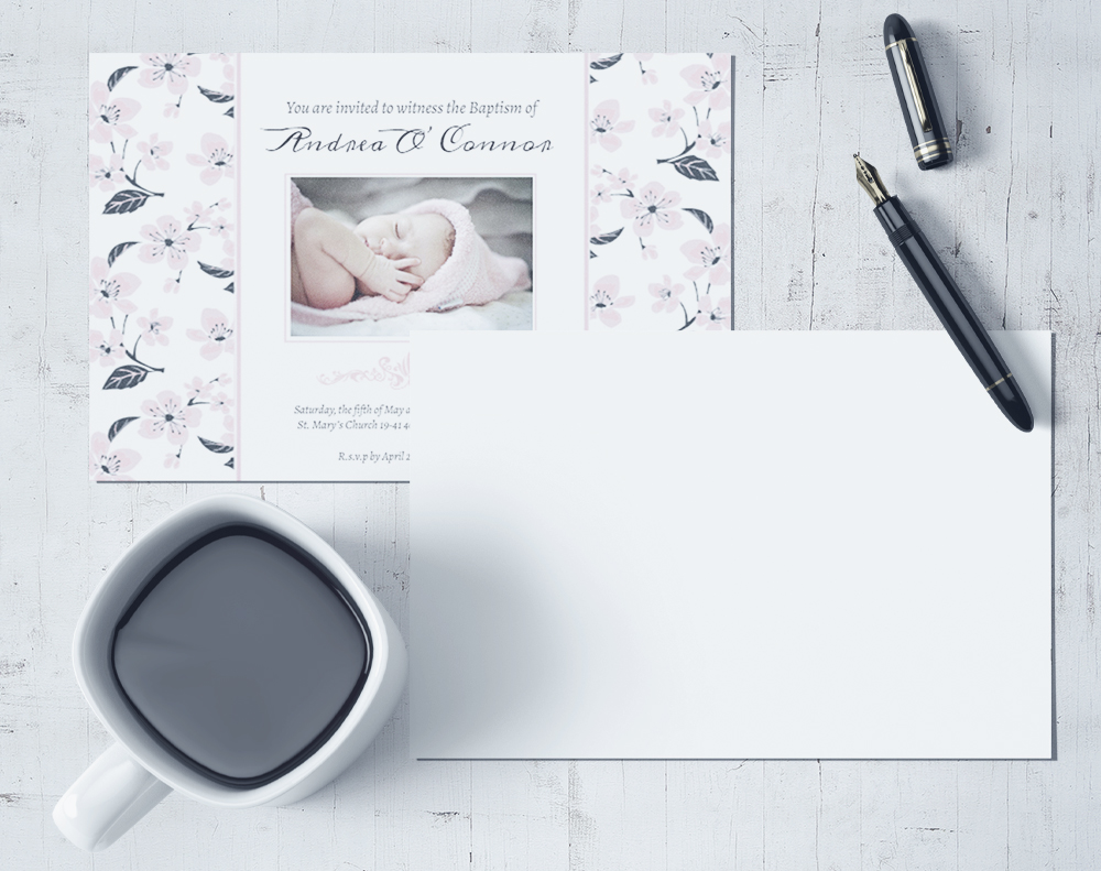 Flat invitations - Design Template