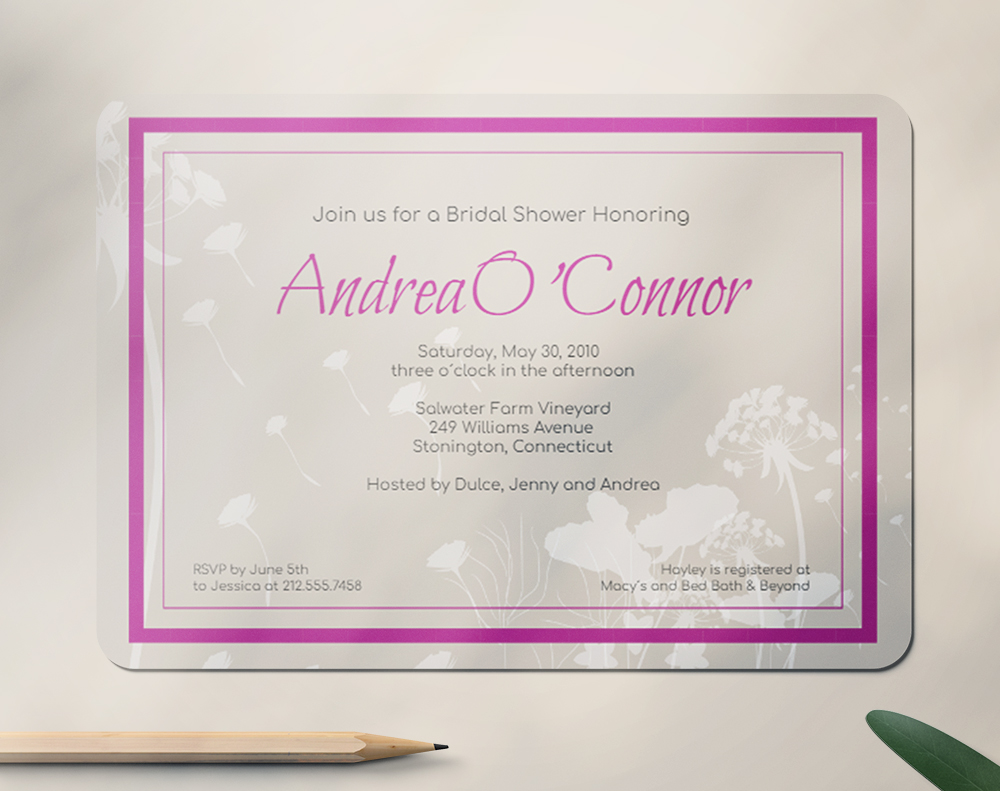 Flat invitations - Design Template