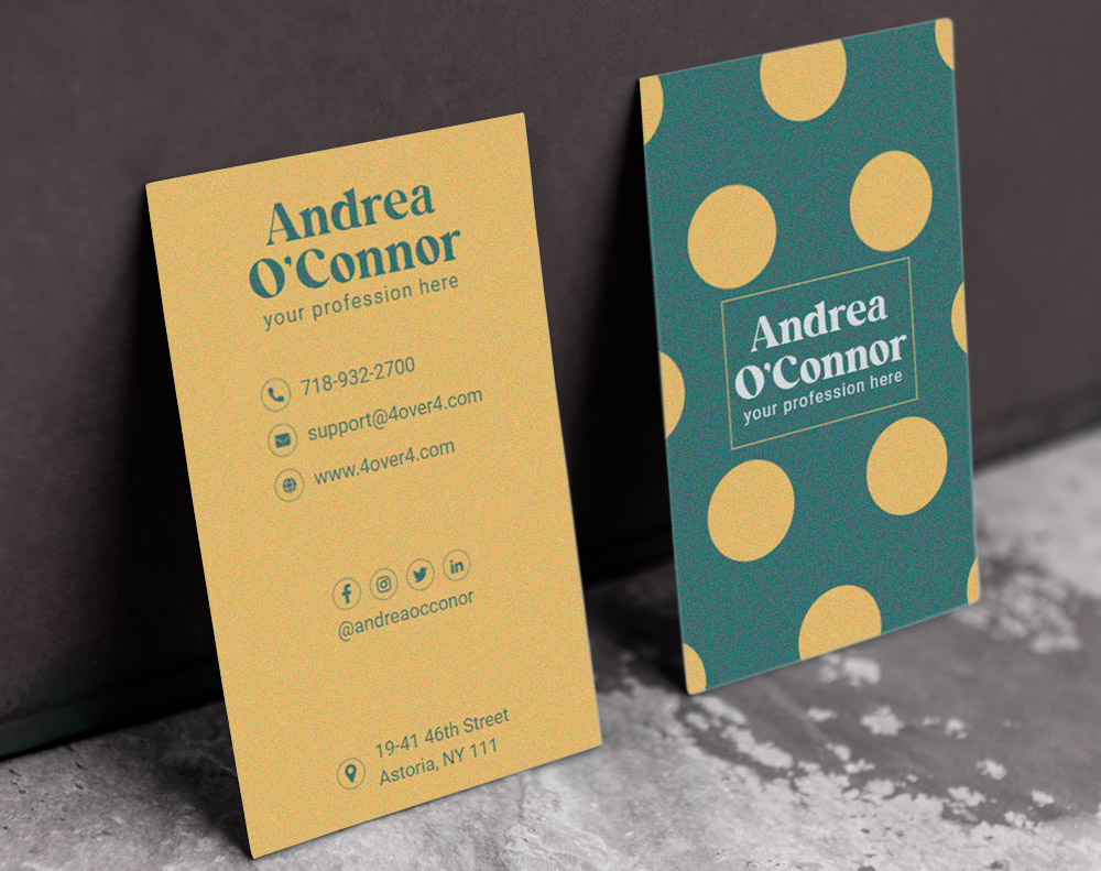 Green and Yellow Playful Business Card
