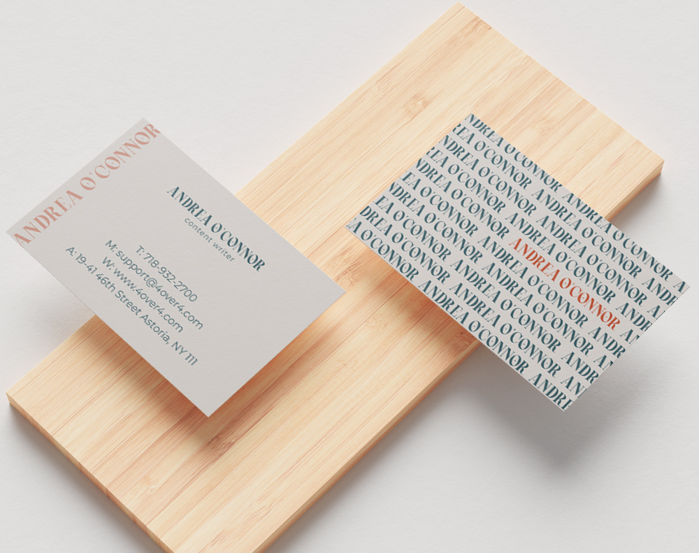 Typographic Business Card - Design Template