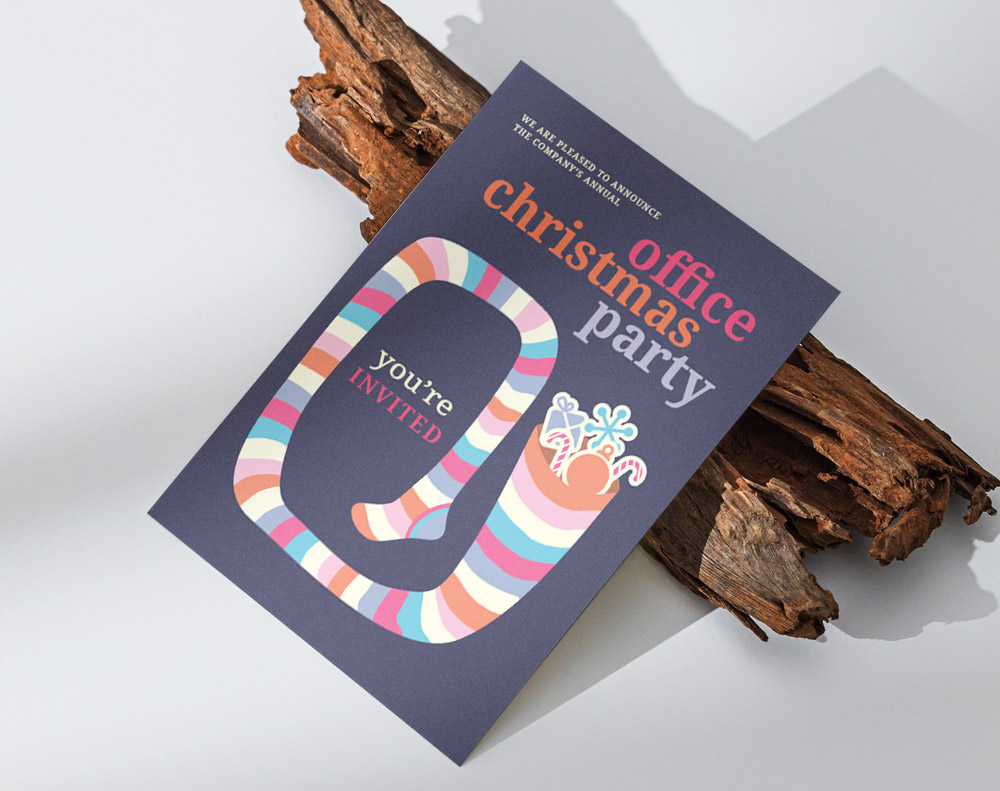 Flat invitations - Design Template