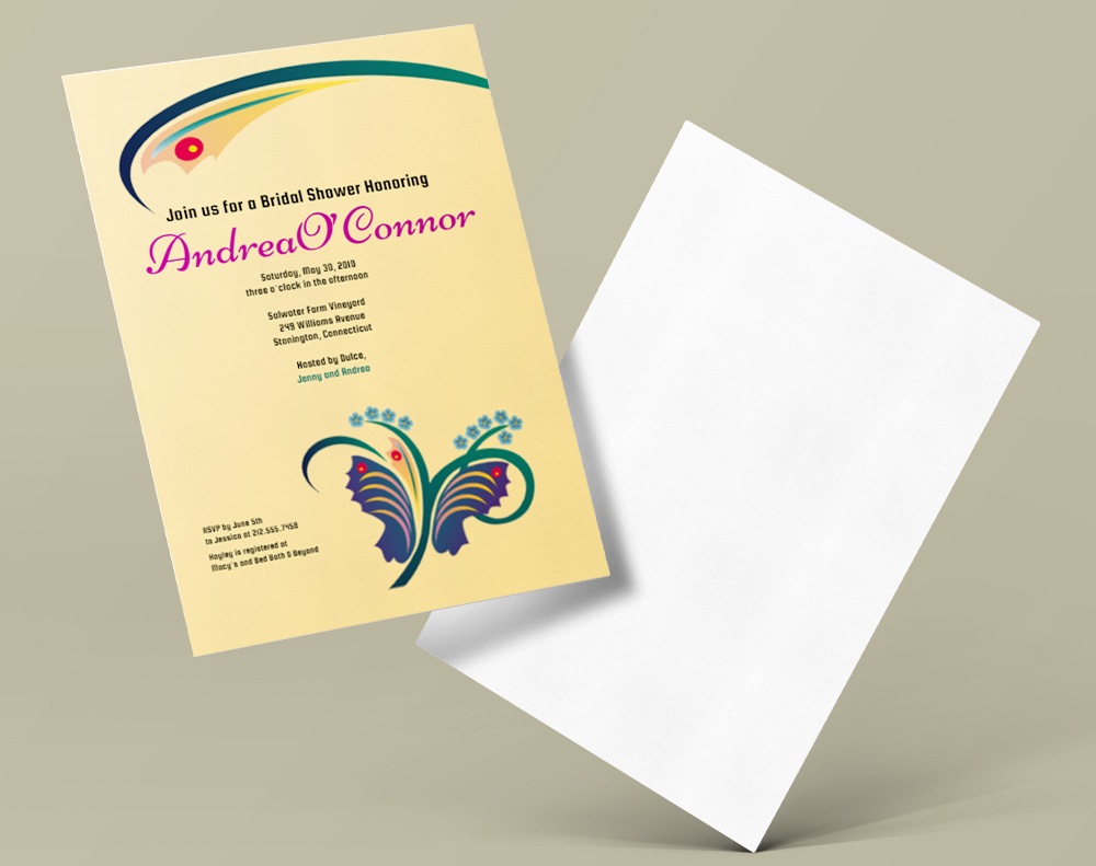 Flat invitations - Design Template