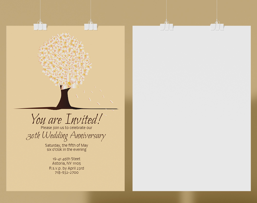 Flat invitations - Design Template