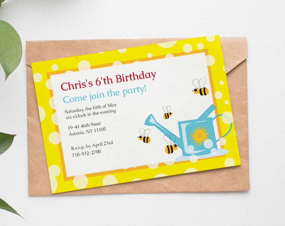 Flat invitations - Design Template