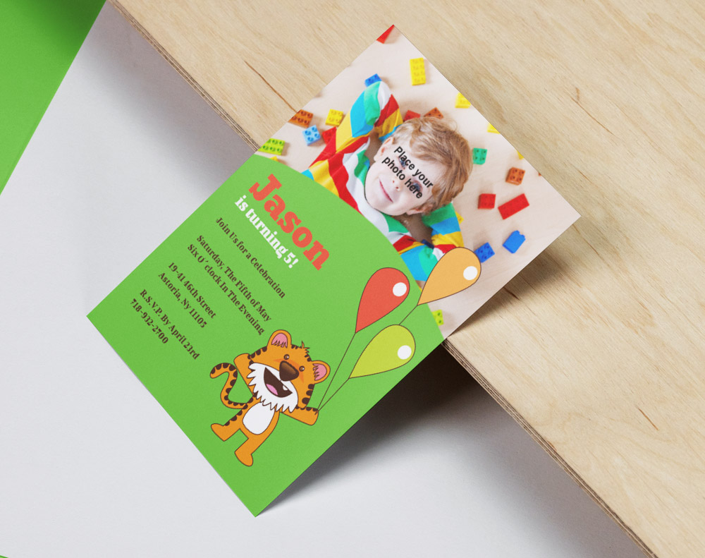 Flat invitations - Design Template