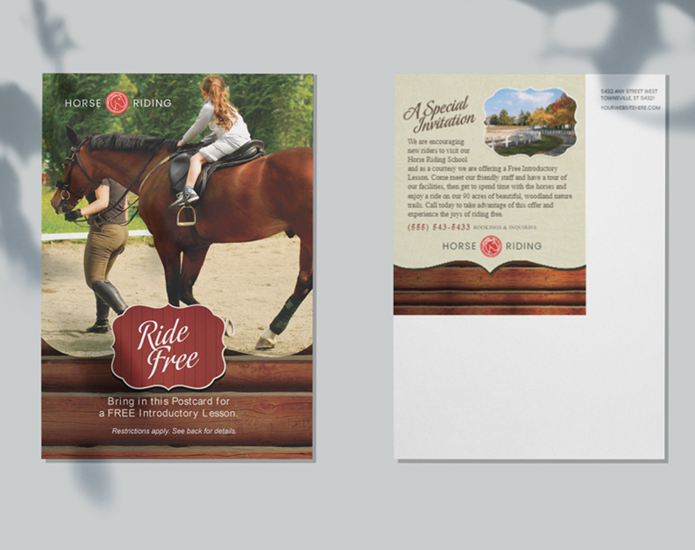 Ultra thick metallic pearl postcards - Design Template