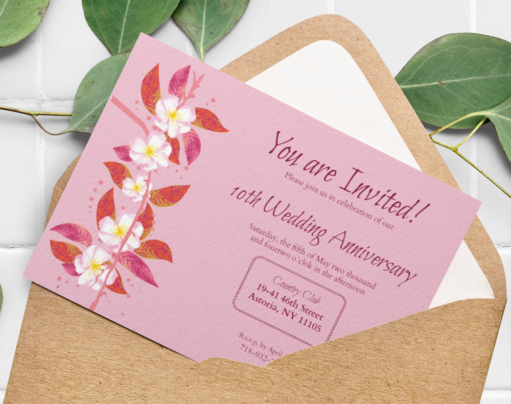 Flat invitations - Design Template