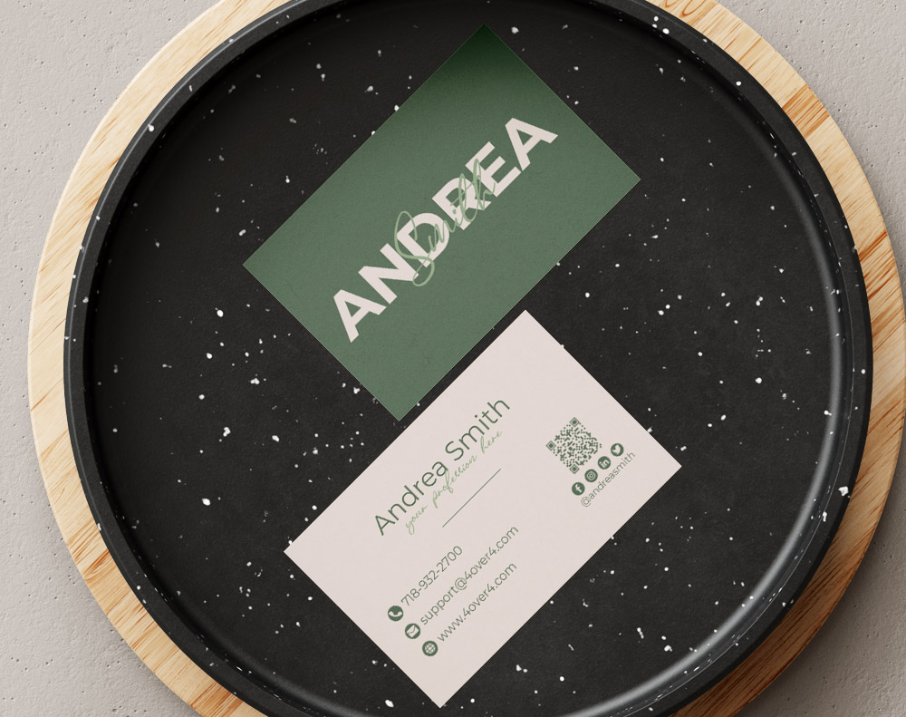 Green Elegant Business Card - Design Template