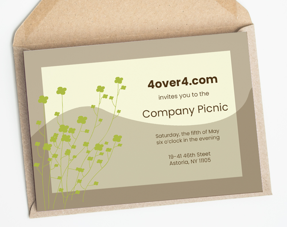 Flat invitations - Design Template