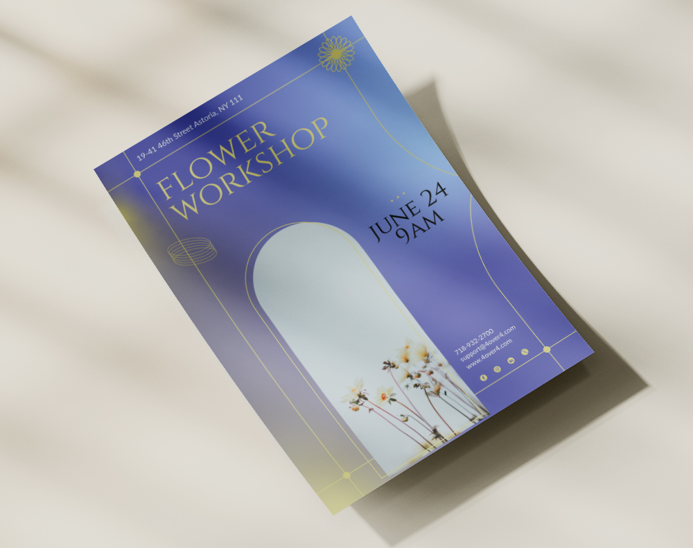 Flower Workshop Flyer - Design Template