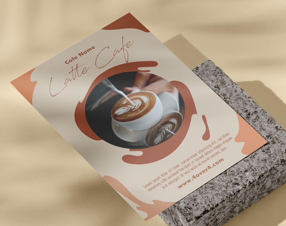 Latte Cafe Flyer - Design Template
